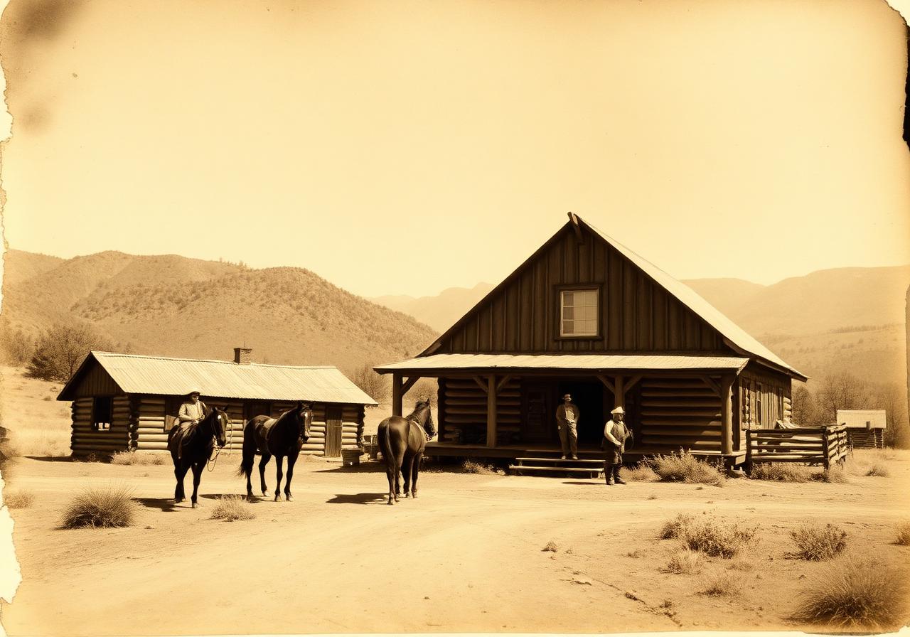 Archival photo of the ranch in the 1930s